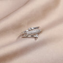 Korea New Fashion Jewelry Exquisite 14K Real Gold Plated AAA Zircon Ring Elegant Women&