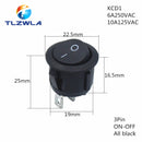 1PCS ON/OFF Round Rocker Switch LED illuminated Car Dashboard Dash Boat Van 12V 24V / 6A 250V / 10A 125V 2/3/4PIN Switch 20MM