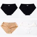 4 PCS/Lot Seamless Panties For Women Plain Panties Slip Silk Female Underwear Soft Thin Light Panti Culotte Femme Underpants