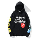 Graffiti Letter Foam Plus Velvet Sweatshirts Men and Women Harajuku Oversized Fleece Hoodie Hip Hop Stranger Things Hooded Hoody