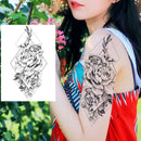 Realistic Sexy Peony Tattoos Temporary Women Adult Flower Arm Tattoos Sticker Waterproof Fake Floral Bloosom Body Leg Art Tatoos