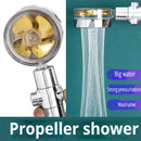 Rainfall Turbo Fan Shower Head 360 Rotating High Pressure Water Saving Handheld Shower Turbocharged Spray Nozzle Bath Accessory