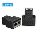 Vention RJ45 Splitter 1 to 2 RJ45 Splitter Network Adapter Female Network Extender Extension Connector for Laptop Ethernet Cable