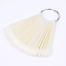 Clear Nature Black False Tips For Nail Art Display Oval Fan Style Nail Swatch Polish Stand Tips Practice Manicure Tools BEA23-2