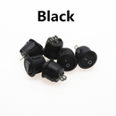 6Pcs 20mm Diameter Round Rocker Switches Black Mini Round Black White Red 2 Pin ON-OFF Rocker Switch KCD1-105