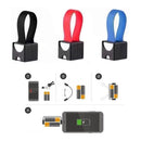 Portable emergency phone charger powered by 2pcs AA batteries with Micro USB/ USB-C/ lighting connectors for universal phone