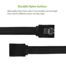 50CM SATA 3.0 III SATA3 7pin Data Cable 6Gb/s SSD Cables HDD Hard Disk Data Cord with Nylon Sleeved Premium Version