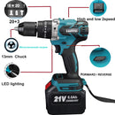 21V 13MM Brushless Electric Drill 115N/M 4000mah Battery Cordless Screwdriver With Impact Function Can Drill Ice Power Tools