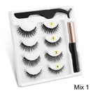 Magnetic Eyelashes 3D Mink Eyelashes Magnetic Eyeliner Magnetic Lashes Short False Lashes Lasting Handmade Eyelash Makeup Tool