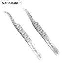 NAGARAKU Eyelash Extension Tweezers False Eyelashes Makeup Stainless Steel Professional Tweezer 3D Accurate Pincet