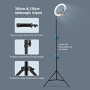 Selfie Ring Light Photography Led Rim Of Lamp With Mobile Holder Support Tripod Stand Ringlight For Live Video Streaming
