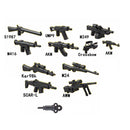 MOC Military SWAT Weapon WW2 Toy Gun Sandbag Cannon Building Blocks Bricks Toys for Children Kids Gifts DIY Toy Military