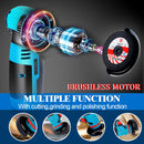 12V Brushless Angle Grinder 2PCS Lithium Battery 500W 19500Rpm Cordless Mini Polishing Machine Diamond Cutting Grinder
