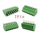 2.54mm/0.1" Pitch PCB Screw Terminal Block Connector 2P 3P 4P 5P 6P 7P 8P 9P 10P 12P 16Pin Terminals 150V 6A for 26-18AWG Cable