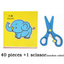 96 Pcs/Set Cartoon Color Paper Cutting Toys DIY Kids Craft Animal Handcraft Paper Art Learning Educational Toy