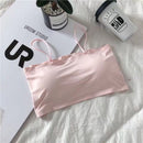 Fashion Women Sling Tube Top Sexy Bra Top Breathable Chest Pad Wearing Underwear Seamless Ice Silk Breast Wrap Lingerie Female