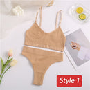 2PC Underwear Set Women Seamless Bra Set Wireless Bra Sexy High Waisted Female Underpants Comfortable Basic Bralette Lingerie