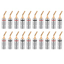 20pcs/10pairs Nakamichi BANANA PLUGS 24K Gold-plated 4MM Banana Connector with Screw Lock For Audio Jack Speaker Plugs Black&Red