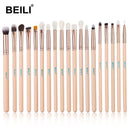BEILI Black 10-19Pcs Makeup Brushes Natural Hair Eyeshadow Blending Eyeliner Makeup Brush Set Shader Eyebrow brochas maquillaje