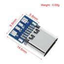 10PCS USB 3.1 Type-C Connector 12 24 Pins Female/Male Socket Receptacle Adapter to Solder Wire & Cable 24 Pins Support PCB Board