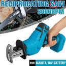 18V Portable Cordless Reciprocating Saw Replacement Metal Wood Cutting Machine Tool Electric Saw for Makita 18V Battery
