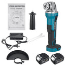 Drillpro 125mm Rechargable Electric Angle Grinder Grinding Cordless 388VF Brushless Power Tools Machine For Makita 18V Battery