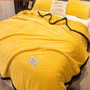 Europe Weighted Blanket Green Color Soft Flannel Blanket Single Queen King Warm Plaids for Beds Anti-Pilling