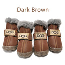 Winter Pet Dog Shoes Warm Snow Boots Waterproof Fur 4Pcs/Set Small Dogs Cotton Non Slip XS For ChiHuaHua Pug Pet Product PETASIA