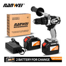 NANWEI 21V 13mm Cordless Drill Industrial Grade Brushless Impact Drill 1/2" Metal Auto-locking Chuck Ice Drill Fishing