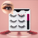 3Pairs Magnetic Lashes 3D Mink Eyelashes Wholesale Fake Eyelashes Magnetic Eyeliner With Tweezer Makeup Set For Beauty Faux Cils
