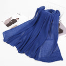 2021 new fashion women Pure color cotton wrinkled cotton foulard femme musulman shawl islamic clothing Hijab muslim headscarf