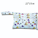 Baby Diaper Bag Cartoon Print Waterproof Wet Dry Nappy Zipper Handbag Stroller Carry Pack Travel Outdoor Wet Diaper Storage Bags