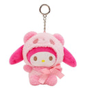 Sanrio 10cm Kuromi My Melody KT Cat PC Dog Hello Kitty Keychain Anime Plush Figure Pendant Accessories Cute Animals Toys