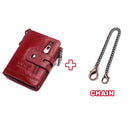 Genuine Leathe Men Wallet RFID Luxury Desig Bifold Short Wallets Male Hasp Vintage Purse Coin Pouch Multi-functional Card Pocket