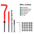 XCAN Thread Repair Tool 25pcs M3/M4/M5/M6/M7/M8/M10/M12/14 for Restoring Damaged Thread Spanner Wrench Twist Drill Bit Hand Tool