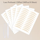 240pcs Eyelid Tape Sticker Invisible Double Fold Eyelid Lace Paste Clear Beige Stripe Self-adhesive Natural Eye Tape Makeup Tool