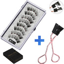 MB Anniversary 5 Magnetic Eyelashes With Tweezers Natural Wispy Faux Cils magnetique Mink Lashes Professional Eye Lashes Set