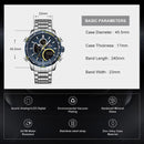 NAVIFORCE Men Watch Luxury Brand Sport Watch For Men Digital Chronograph Quartz Wristwatch Military Waterproof Steel Band Clock