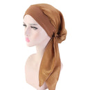 2022 NEW Women Muslim Cancer Head Scarf Fashion Hijab Chemo Pirate Cap Turban Head Cover Hair Loss Scarf Wrap Pre-tied Bandana
