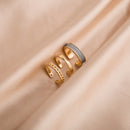 LATS 2021 New Gothic Style Three Piece Opening Rings for Woman Fashion Jewelry European and American Wedding Party Sexy Ring