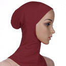 New Fashion Muslim Underscarf Women Veil Hijab Islamic Soft Cotton Solid Color Elastic Comfortable Breathable Casual Turbans