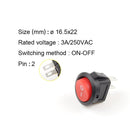 5pcs KCD1-105 Diameter Small Round Boat Rocker Switches Black Mini Round Black White Red 2 Pin ON-OFF Rocker Switch