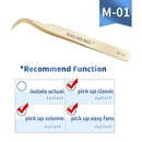 NAGARAKU Eyelash Extension Tweezers Makeup Stainless Steel Non-magnetic Pincet Volume Eyelash Tweezers 3D accurate