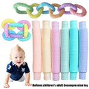 1/5Pcs Luminous Pop Tubes Sensory Fidget Toy Stress Relieve Toys Autism Anti-stress Plastic Bellows for kids Squeeze Gifts Toys