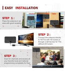 Kebidumei TV Antenna 4K 8K 25DB High Gain HD TV DTV Box Digital EU Plug 3000 Miles Booster Active Indoor Aerial Flat Design