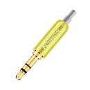 1pc Aluminum Jack 3.5 Earphone Plug with Tail plug clamps 3.5mm 3 pole Stereo Male Plug Gold Plated Wire Connector