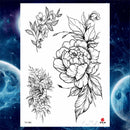 Girls Bracelet Chains Rose Tattoo Stickers Butterfly Body Arm Totem Tattoos Temporary Women Wrist Sexy Black Fake Tatoos