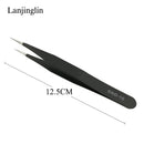 1PC Stainless Steel Straight and Curved Eyelashes Tweezers Eyelash Extension Tweezers Makeup Tools for False Eyelashes