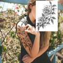 Realistic Sexy Peony Tattoos Temporary Women Adult Flower Arm Tattoos Sticker Waterproof Fake Floral Bloosom Body Leg Art Tatoos