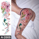 sexy tattoo stockings thigh leg temporary tatoos for women girls body stickers flowers peonies carp fish dragon snake tattoo big